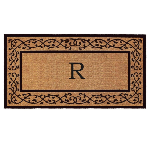 Calloway Mills Monogram Door Mat, Black, Natural, 36 in W x 72 in L 120073672R - main